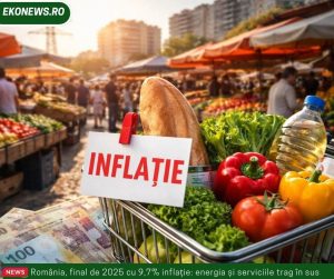 România, final de 2025 cu 9,7% inflație: energia și serviciile trag în sus